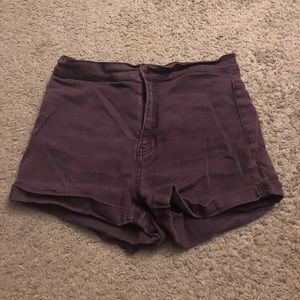 Forever 21 Dark Purple High Waisted Shorts